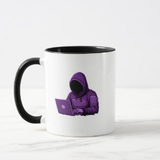 Cybersäkerhet Hacker Kodning i Hoodie Mäns Grafi Mugg