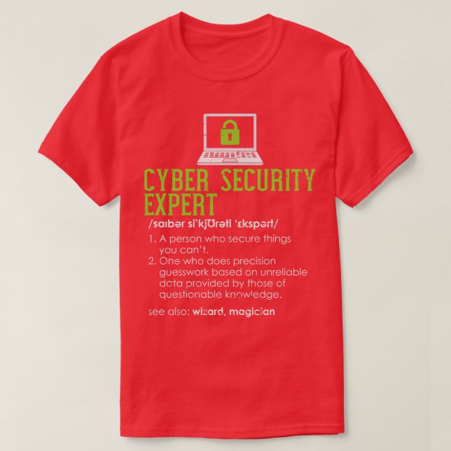 Cybersäkerhetsdefinition T Shirt (Design framsida)
