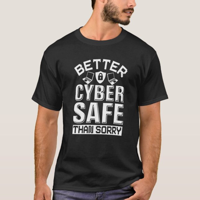 Cybersäkerhetsexpert för cyberhacker och program t shirt (Framsida)