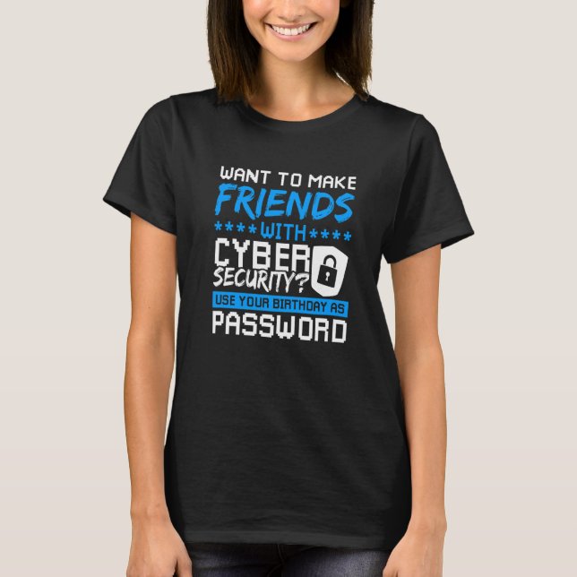 Cybersäkerhetsexpert Nätverkssäkerhet & White Hat T Shirt (Framsida)