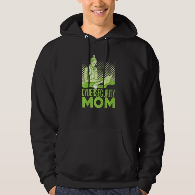 Cybersäkerhetsmamma  Mjukvaruingenjör Programmerin Hoodie (Framsida)