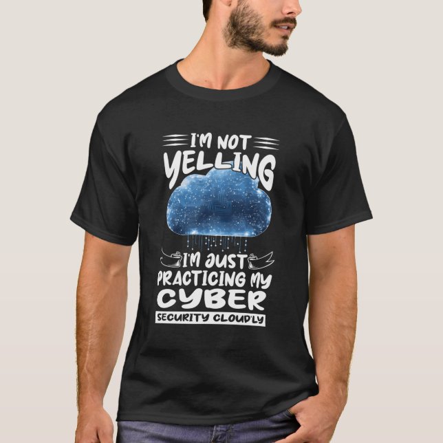 Cybersäkerhetsteam och tekniker för bekämpning av  t shirt (Framsida)