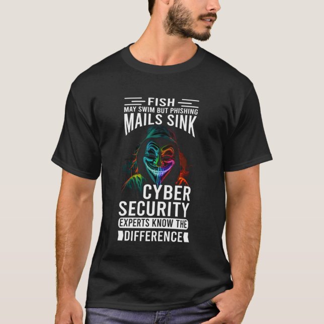 Cybersäkerhetsteam och tekniker för skydd mot skad t shirt (Framsida)