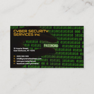 Cybersäkerhetstjänster Säkerhetskonsultation Visitkort