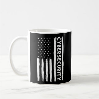 Cybersecurity American Flagga Cyber Security Speci Kaffemugg