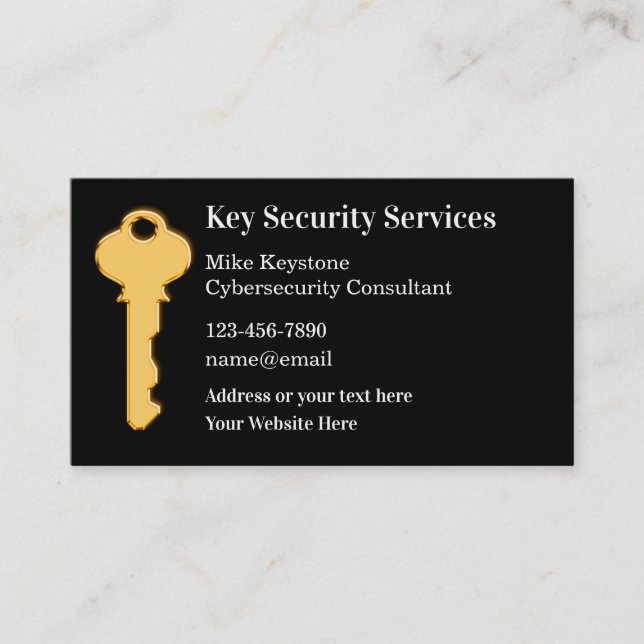 Cybersecurity Business Card-mall Visitkort (Framsida)