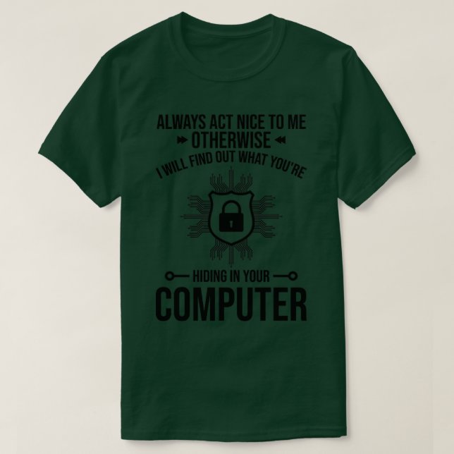 Cybersecurity Computer Security Cyber Security Act T Shirt (Design framsida)