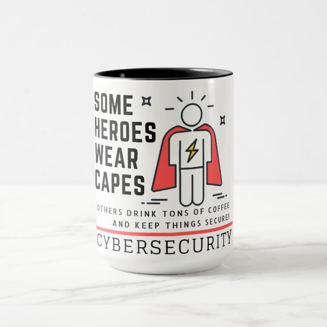 Cybersecurity hjältemugg mugg (Center)