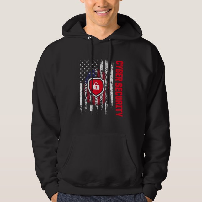 Cybersecurity IT Analyst Auktoriserad Tech Securit Hoodie (Framsida)