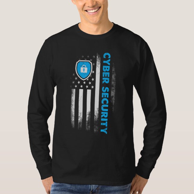 Cybersecurity IT Analyst Auktoriserad Tech Securit T Shirt (Framsida)