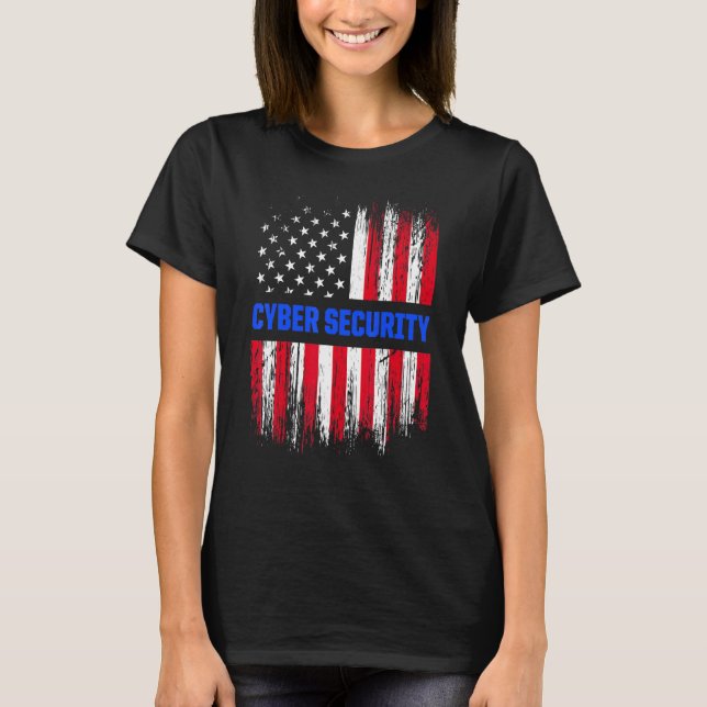 Cybersecurity IT Analyst Auktoriserad Tech Securit T Shirt (Framsida)
