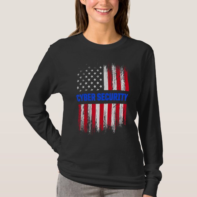 Cybersecurity IT Analyst Auktoriserad Tech Securit T Shirt (Framsida)