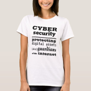 Cybersecurity Modern Cyber Security Typography T Shirt