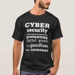Cybersecurity Modern Cyber Security Typography T Shirt