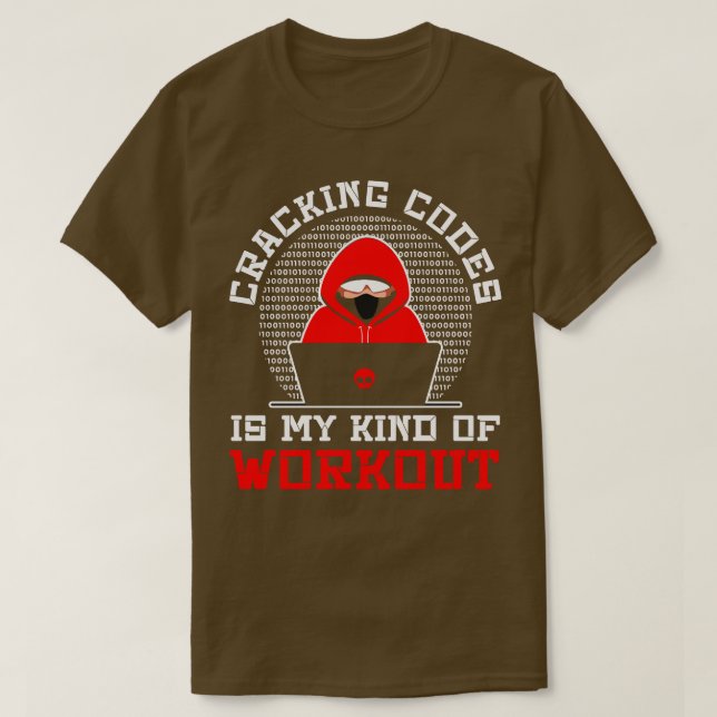 Cybersecurity Professionell Hacker Cracking Codes  T Shirt (Design framsida)