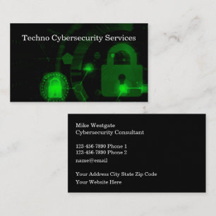 Cybersecurity Services Modern Dubbla Side Visitkort