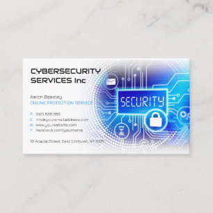 Cybersecurity Services TJÄNST FÖR SKYDD AV ONLIN Visitkort