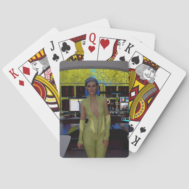 Cybersecurity Specialist Maria Rossi Scarlett seri Casinokort (Baksidan)