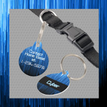 Cyberspace Techno Blue and Black Personlig