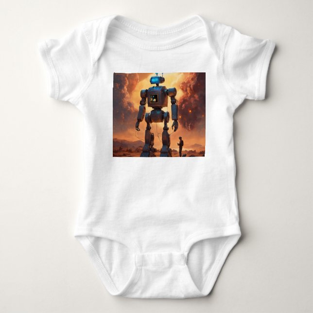 CyberTee Lab: Fet design för Robot Älskare T Shirt (Framsida)