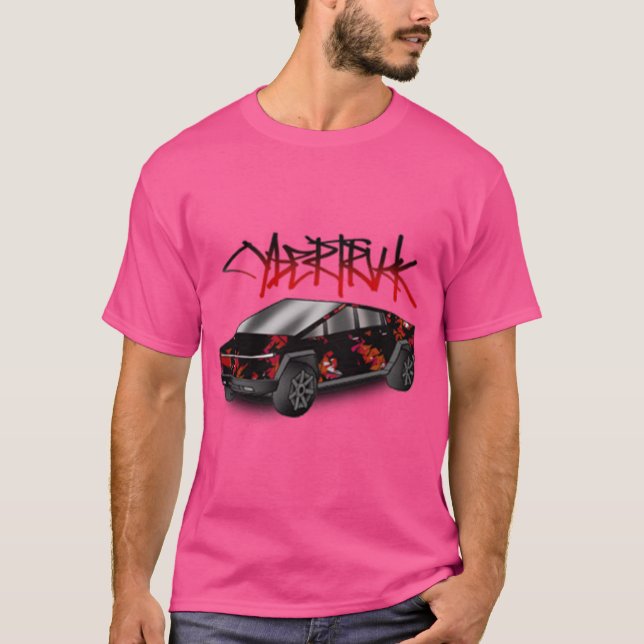 Cybertruck röd t shirt (Framsida)
