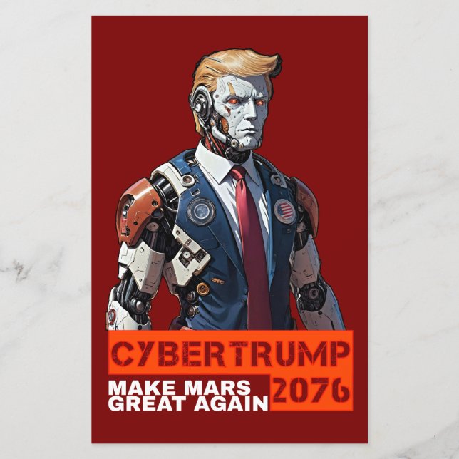CyberTrump 2076 | Gör Mars Underbar igen Flygblad (Framsidan)