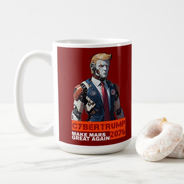CyberTrump 2076 | Gör Mars Underbar igen Kaffemugg (Med munk)