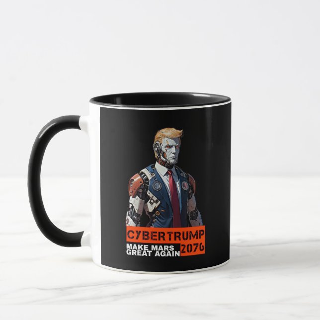 CyberTrump 2076 | Gör Mars Underbar igen Mugg (Vänster)
