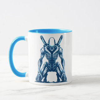 Cyborg Alien Warrior - Futuristiska Sci-Fi Monster Mugg
