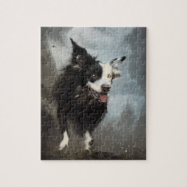 Cyborg Border Collie Pussel (Vertikal)