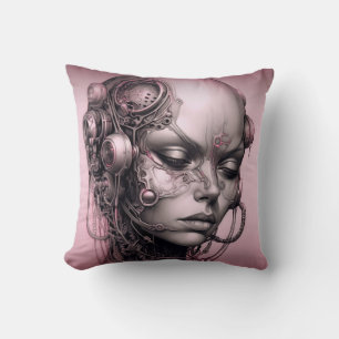 Cyborg Girl Coola Tonåring Kudde