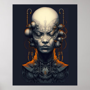 Cyborg Girl Dreamer Tonåring Poster