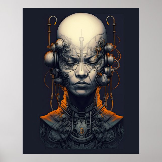 Cyborg Girl Dreamer Tonåring Poster (Framsidan)