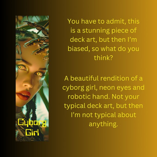 Cyborg Girl Mini Skateboard Bräda 18,5 Cm (Skapare uppladdad)