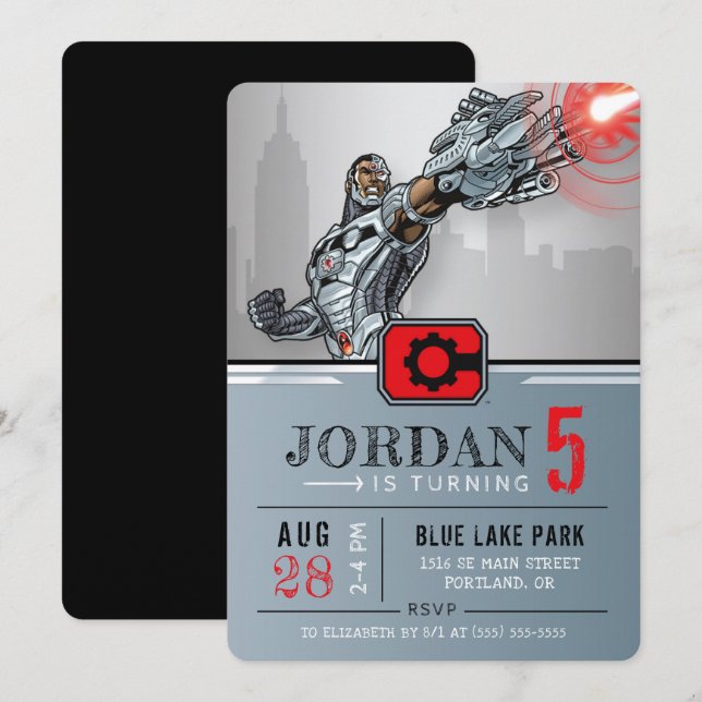 Cyborg | GRATTIS PÅ FÖDELSEDAGEN Inbjudningar (Fram/baksida)