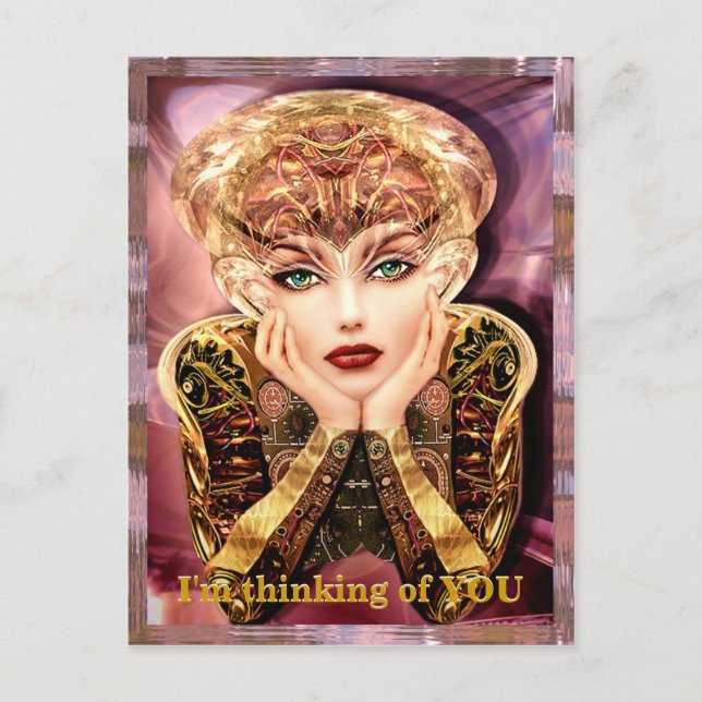 Cyborg Instalator Anpassade Postcard Vykort (Framsida)