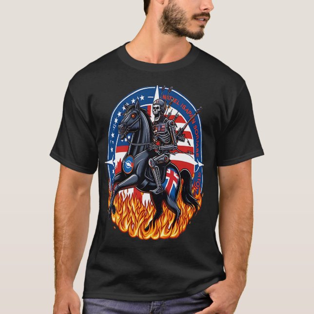  "Cyborg Knight in Flames T Shirt (Framsida)