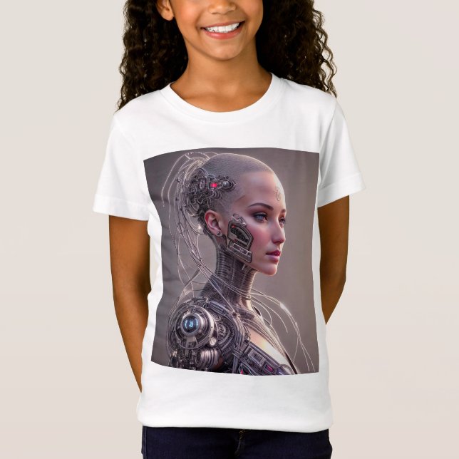 Cyborg med många kretsar t shirt (Framsida)