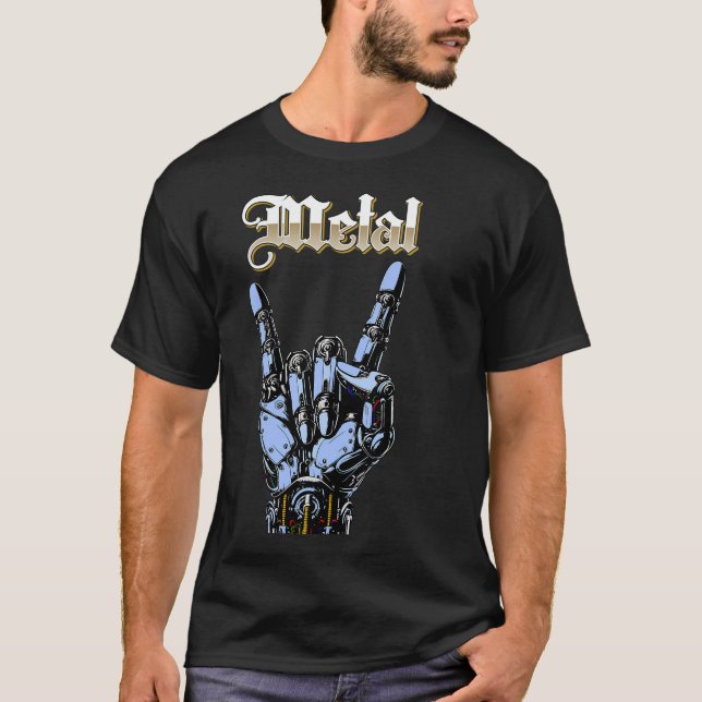 Cyborg Metall T Shirt (Framsida)