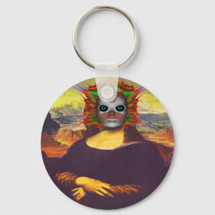 Cyborg Mona Lisa Nyckelring