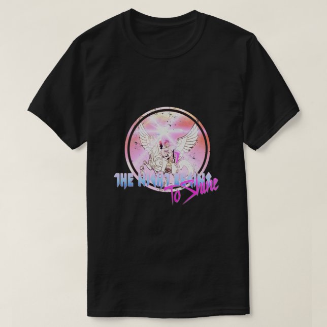 Cyborg-Night börjar med Shine Classic T-Shirt (Design framsida)
