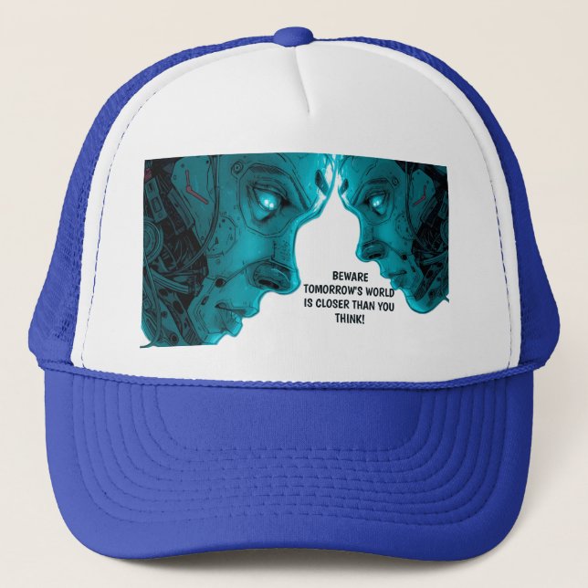 CYBORG ROBOTISK HUVUD KEPS (Framsida)