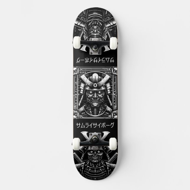 Cyborg Samurai Mini Skateboard Bräda 18,5 Cm (Framsida)