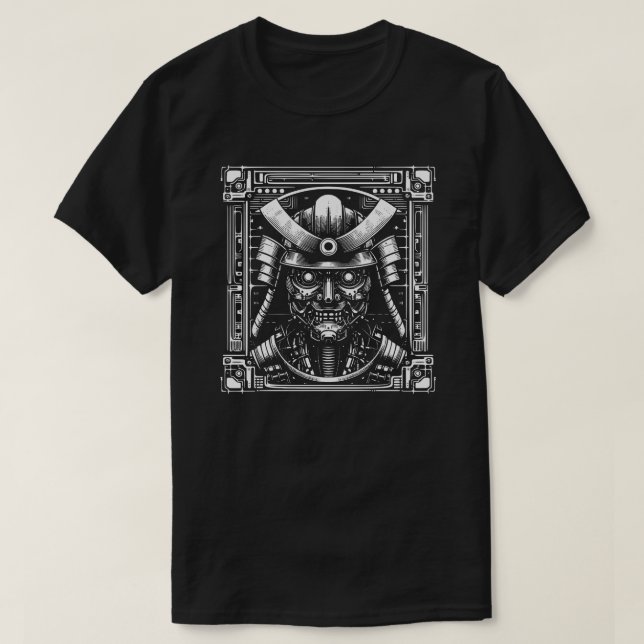Cyborg Samurai T Shirt (Design framsida)
