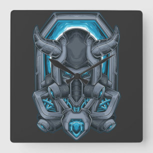 Cyborg Square Wall Clock Fyrkantig Klocka