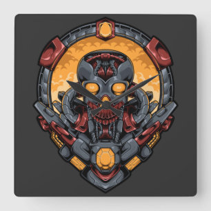 Cyborg Square Wall Clock Fyrkantig Klocka