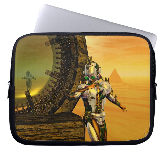 CYBORG TITAN,DESERT HYPERION Science fiction Scifi Laptop Sleeve (Framsidan)