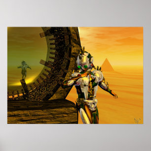 CYBORG TITAN I HYPERIONS ÖKEN Science Fiction Poster