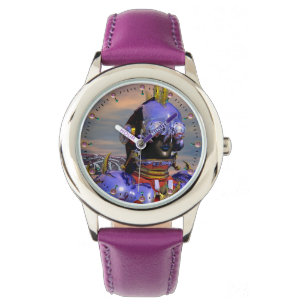 CYBORG TITAN PORTRÄTT Blue Science fiction Scifi Armbandsur