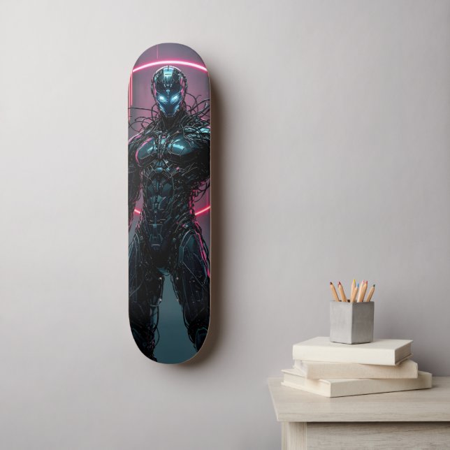 Cyborg Warrior Mini Skateboard Bräda 18,5 Cm (Väggkonst)